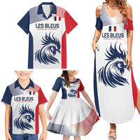 Custom France Football Family Matching Summer Maxi Dress and Hawaiian Shirt Les Bleus Rooster Sporty Style - Wonder Print Shop