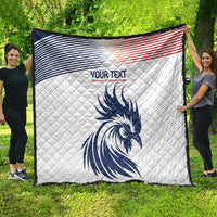 Custom France Football Quilt Les Bleus Rooster Sporty Style - Wonder Print Shop