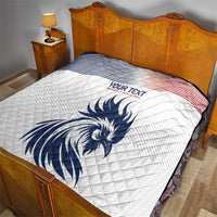 Custom France Football Quilt Les Bleus Rooster Sporty Style - Wonder Print Shop