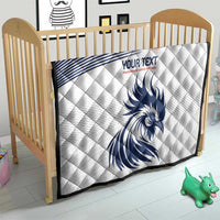 Custom France Football Quilt Les Bleus Rooster Sporty Style - Wonder Print Shop