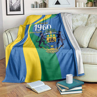 Personalized Gabon Independence Day 1960 Blanket Gabonaise Coat of Arms - Wonder Print Shop