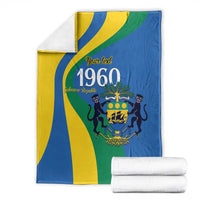 Personalized Gabon Independence Day 1960 Blanket Gabonaise Coat of Arms - Wonder Print Shop