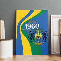 Personalized Gabon Independence Day 1960 Canvas Wall Art Gabonaise Coat of Arms - Wonder Print Shop