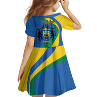 Personalized Gabon Independence Day 1960 Family Matching Long Sleeve Bodycon Dress and Hawaiian Shirt Gabonaise Coat of Arms - Wonder Print Shop