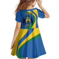 Personalized Gabon Independence Day 1960 Family Matching Off Shoulder Maxi Dress and Hawaiian Shirt Gabonaise Coat of Arms - Wonder Print Shop