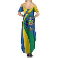 Personalized Gabon Independence Day 1960 Family Matching Summer Maxi Dress and Hawaiian Shirt Gabonaise Coat of Arms - Wonder Print Shop