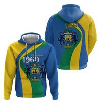 Personalized Gabon Independence Day 1960 Hoodie Gabonaise Coat of Arms - Wonder Print Shop