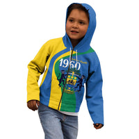 Personalized Gabon Independence Day 1960 Kid Hoodie Gabonaise Coat of Arms - Wonder Print Shop