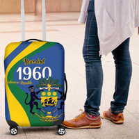 Personalized Gabon Independence Day 1960 Luggage Cover Gabonaise Coat of Arms - Wonder Print Shop