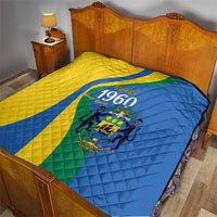 Personalized Gabon Independence Day 1960 Quilt Gabonaise Coat of Arms - Wonder Print Shop