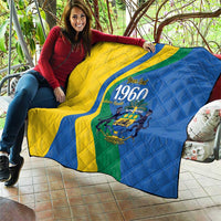 Personalized Gabon Independence Day 1960 Quilt Gabonaise Coat of Arms - Wonder Print Shop