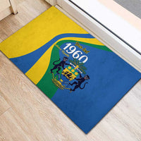 Personalized Gabon Independence Day 1960 Rubber Doormat Gabonaise Coat of Arms - Wonder Print Shop