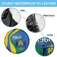 Personalized Gabon Independence Day 1960 Spare Tire Cover Gabonaise Coat of Arms - Wonder Print Shop