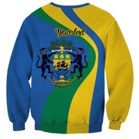 Personalized Gabon Independence Day 1960 Sweatshirt Gabonaise Coat of Arms - Wonder Print Shop