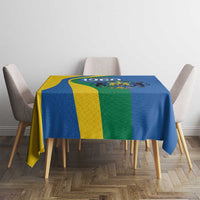 Personalized Gabon Independence Day 1960 Tablecloth Gabonaise Coat of Arms - Wonder Print Shop