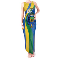 Personalized Gabon Independence Day 1960 Tank Maxi Dress Gabonaise Coat of Arms - Wonder Print Shop