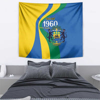 Personalized Gabon Independence Day 1960 Tapestry Gabonaise Coat of Arms - Wonder Print Shop