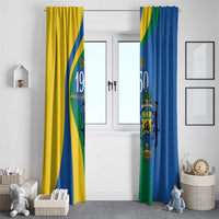 Personalized Gabon Independence Day 1960 Window Curtain Gabonaise Coat of Arms - Wonder Print Shop