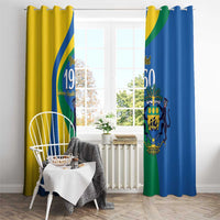 Personalized Gabon Independence Day 1960 Window Curtain Gabonaise Coat of Arms - Wonder Print Shop