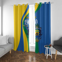 Personalized Gabon Independence Day 1960 Window Curtain Gabonaise Coat of Arms - Wonder Print Shop