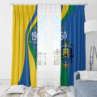 Personalized Gabon Independence Day 1960 Window Curtain Gabonaise Coat of Arms - Wonder Print Shop
