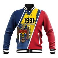 Personalized Moldova Independence Day 1991 Baseball Jacket One People One Nation - Wonder Print Shop