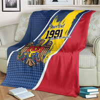 Personalized Moldova Independence Day 1991 Blanket One People One Nation - Wonder Print Shop