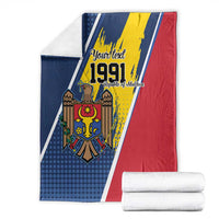 Personalized Moldova Independence Day 1991 Blanket One People One Nation - Wonder Print Shop