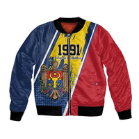 Personalized Moldova Independence Day 1991 Bomber Jacket One People One Nation - Wonder Print Shop