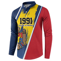 Personalized Moldova Independence Day 1991 Button Sweatshirt One People One Nation - Wonder Print Shop