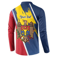 Personalized Moldova Independence Day 1991 Button Sweatshirt One People One Nation - Wonder Print Shop