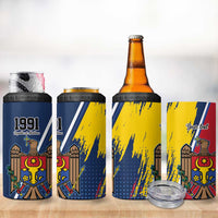 Personalized Moldova Independence Day 1991 4 in 1 Can Cooler Tumbler One People One Nation - Wonder Print Shop
