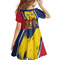 Personalized Moldova Independence Day 1991 Family Matching Off Shoulder Short Dress and Hawaiian Shirt One People One Nation - Wonder Print Shop