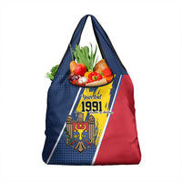 Personalized Moldova Independence Day 1991 Grocery Bag One People One Nation - Wonder Print Shop