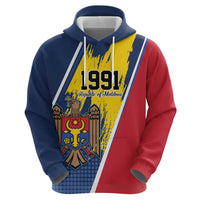 Personalized Moldova Independence Day 1991 Hoodie One People One Nation - Wonder Print Shop