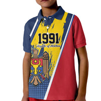 Personalized Moldova Independence Day 1991 Kid Polo Shirt One People One Nation - Wonder Print Shop