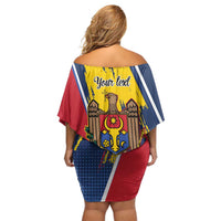 Personalized Moldova Independence Day 1991 Off Shoulder Short Dress One People One Nation - Wonder Print Shop