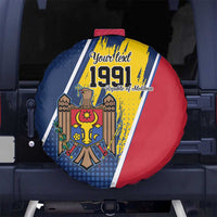 Personalized Moldova Independence Day 1991 Spare Tire Cover One People One Nation - Wonder Print Shop