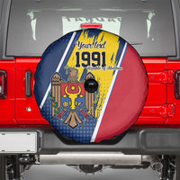 Personalized Moldova Independence Day 1991 Spare Tire Cover One People One Nation - Wonder Print Shop