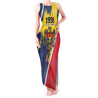 Personalized Moldova Independence Day 1991 Tank Maxi Dress One People One Nation - Wonder Print Shop