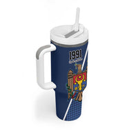 Personalized Moldova Independence Day 1991 Tumbler With Handle One People One Nation - Wonder Print Shop