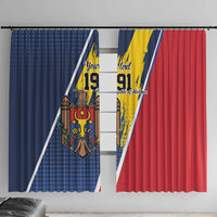 Personalized Moldova Independence Day 1991 Window Curtain One People One Nation - Wonder Print Shop
