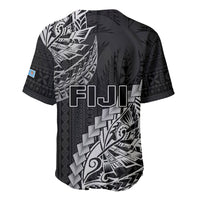 Fiji Rugby Baseball Jersey Kaiviti Fijian Tribal World Cup Black LT9 - Wonder Print Shop