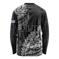 Fiji Rugby Long Sleeve Shirt Kaiviti Fijian Tribal World Cup Black - Wonder Print Shop