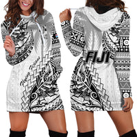 Fiji Rugby Hoodie Dress Kaiviti Fijian Tribal World Cup White - Wonder Print Shop
