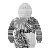 Fiji Rugby Kid Hoodie Kaiviti Fijian Tribal World Cup White - Wonder Print Shop