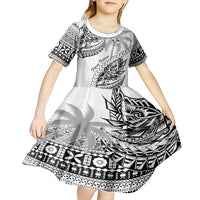 Fiji Rugby Kid Short Sleeve Dress Kaiviti Fijian Tribal World Cup White - Wonder Print Shop