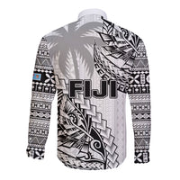 Fiji Rugby Long Sleeve Button Shirt Kaiviti Fijian Tribal World Cup White - Wonder Print Shop