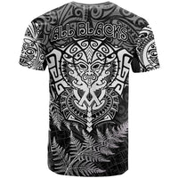 New Zealand Rugby T Shirt Silver Fern All Black Mix Ta Moko White Style - Wonder Print Shop