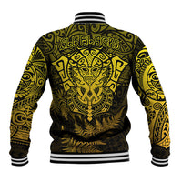 New Zealand Rugby Baseball Jacket Silver Fern All Black Mix Ta Moko Gold Style LT9 - Wonder Print Shop